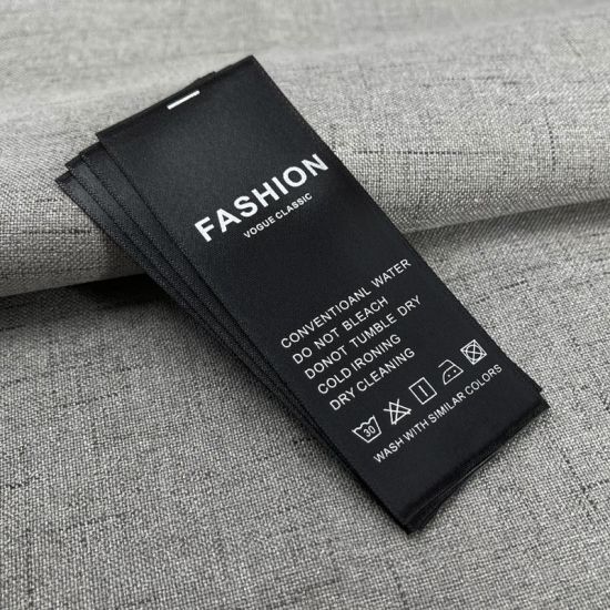 etichete textile din satin